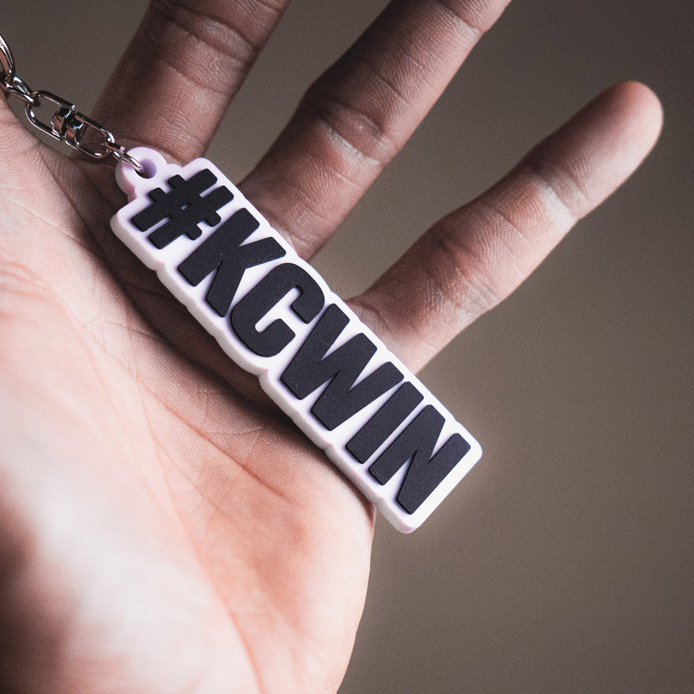 #KCWIN Black key ring